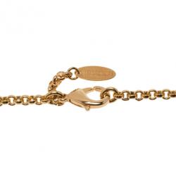 Pre Owned Moschino Moon and Stars Heart Red Pendant Necklace