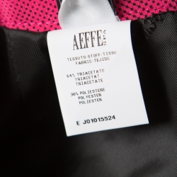 Pre Owned Moschino Couture Pink Trompe-L'oeil Printed Crepe Pencil Skirt M