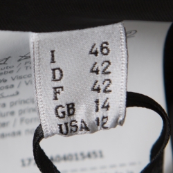 Pre Owned Moschino Couture Multicolor Editorial Print Duchess Bow Detail Cap Sleeve Dress L