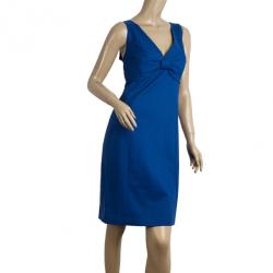 Pre Owned Moschino Bow Detail Fitted Dress M