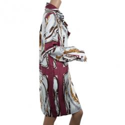 Pre Owned Moschino Printed Long Shirt L