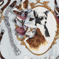 Pre Owned Moschino Printed Long Shirt L