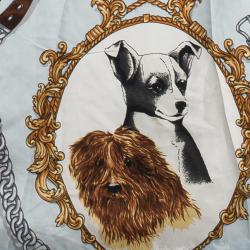 Pre Owned Moschino Printed Long Shirt L