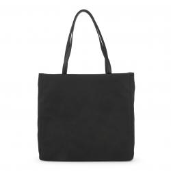 Pre Owned Love Moschino Black Canvas Logo Embroidered Shopping Tote