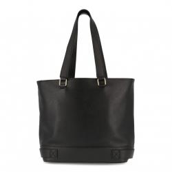 Pre Owned Love Moschino Black Leather Scarf Shopper Tote