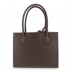 Pre Owned Love Moschino Grey Leather Scarf Double Handle Tote