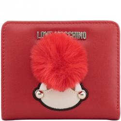 Pre Owned Love Moschino Red Faux Leather Coin Purse