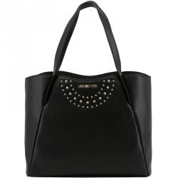 Pre Owned Love Moschino Black Faux Leather Tote
