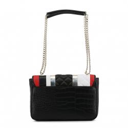 Pre Owned Love Moschino Multicolor Embossed Quilted Leather Flap Bag
