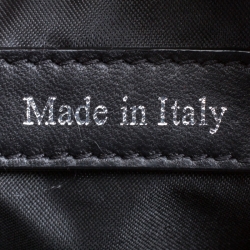 Pre Owned Moschino Black Leather Biker Jacket Shoulder Bag