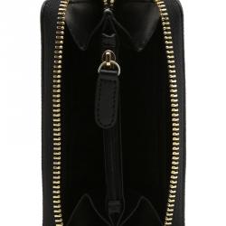 Pre Owned Love Moschino Metallic Faux Leather Zip Around Coin Purse