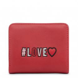 Pre Owned Love Moschino Red Faux Leather Coin Purse