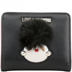 Pre Owned Love Moschino Black Faux Leather Coin Purse