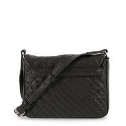 Pre Owned Love Moschino Black Quilted Leather Crossbody Bag