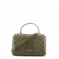 Pre Owned Love Moschino Green Quilted Faux Leather Crossbody Bag