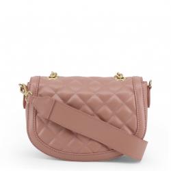 Pre Owned Love Moschino Pink Quilted Faux Leather Crossbody Bag