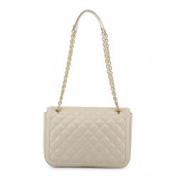 Pre Owned Love Moschino White Quilted Faux Leather Chain Shoulder Bag