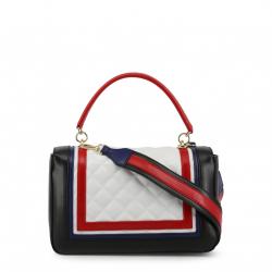 Pre Owned Love Moschino Multicolor Quilted Faux Leather Top Handle Bag