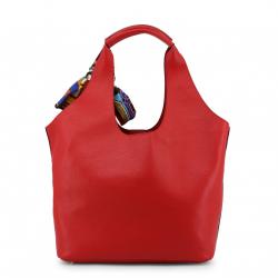 Pre Owned Love Moschino Red Faux Leather Scarf Shoulder Bag