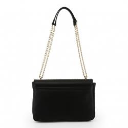 Pre Owned Love Moschino Black Faux Leather Studded Chain Shoulder Bag