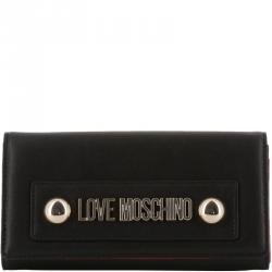 مملوكة مسبقًا Love Moschino Black Faux Leather WOC Clutch Bag 