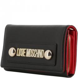 مملوكة مسبقًا Love Moschino Black Faux Leather WOC Clutch Bag 
