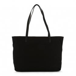 Pre Owned Love Moschino Black Fabric Applique Shoulder Bag