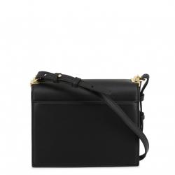 Pre Owned Love Moschino Black Faux Leather Chain Crossbody Bag 