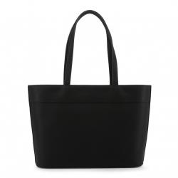Pre Owned Love Moschino Black Faux Leather Love Applique Tote