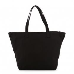 Pre Owned Love Moschino Black Fabric Love Applique Shopping Tote