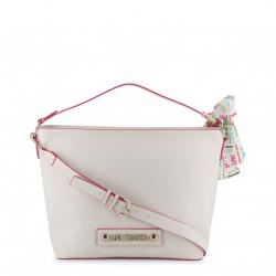 Pre Owned Love Moschino White Faux Leather Scarf Shoulder Bag