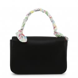 Pre Owned Love Moschino Black Faux Leather Scarf Shoulder Bag