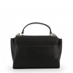 Pre Owned Love Moschino Black/Gold Faux Leather Top Handle Bag