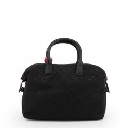 Pre Owned Love Moschino Black Signature Canvas Satchel Bag