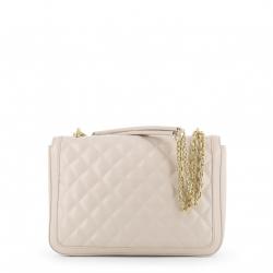 Pre Owned Love Moschino White Quilted Faux Leather Chain Shoulder Bag