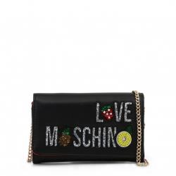 مملوكة مسبقًا Love Moschino Black Faux Leather WOC Clutch Bag