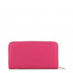 Pre Owned Love Moschino Pink Faux Leather Zip Around Wallet