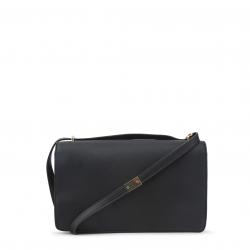 Pre Owned Love Moschino Black Faux Leather Flap Crossbody Bag