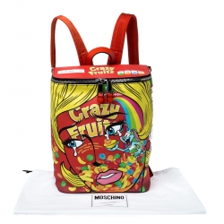 Pre Owned Moschino Multicolor Eyes PVC Capsule Backpack
