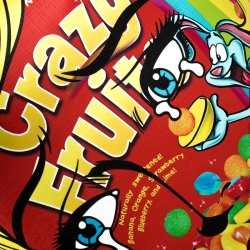 Pre Owned Moschino Multicolor Eyes PVC Capsule Backpack