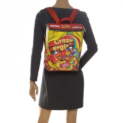 Pre Owned Moschino Multicolor Eyes PVC Capsule Backpack