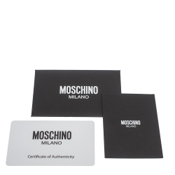 Pre Owned Moschino Black Quilted Nylon Logo Backpack