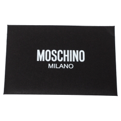 Pre Owned Moschino Black Quilted Nylon and Neoprene Logo Backpack