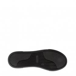 Pre Owned Love Moschino Black Faux Leather Platform Sneakers Size 40