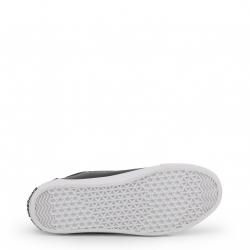 Pre Owned Love Moschino Black Faux Leather Lace Up Sneakers Size 39