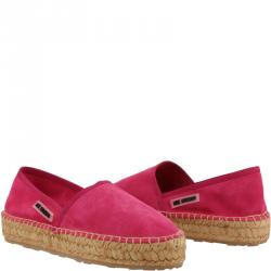 Pre Owned Love Moschino Pink Suede Platform Espadrilles Size 37