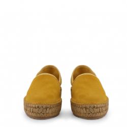 Pre Owned Love Moschino Mustard Yellow Suede Platform Espadrilles Size 37