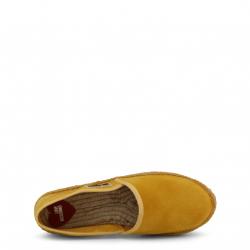 Pre Owned Love Moschino Mustard Yellow Suede Platform Espadrilles Size 37