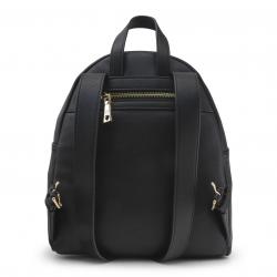 Pre Owned Love Moschino Black Leather Backpack