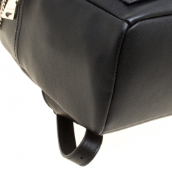 Pre Owned Love Moschino Black Leather Backpack
